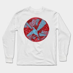 Pastel Tones Circle of The Northern Cardinal Long Sleeve T-Shirt